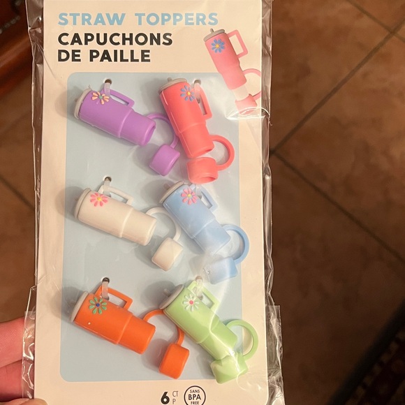 Straw Toppers - Multi Color (6 Pack) - Picture 5 of 5